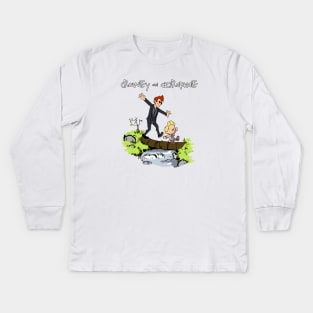 Good Omens with Calvin and Hobbes Kids Long Sleeve T-Shirt